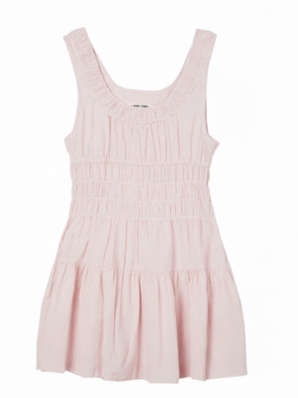Ciao Lucia Kala Light Pink Sleeveless Smocked Tiered Dress